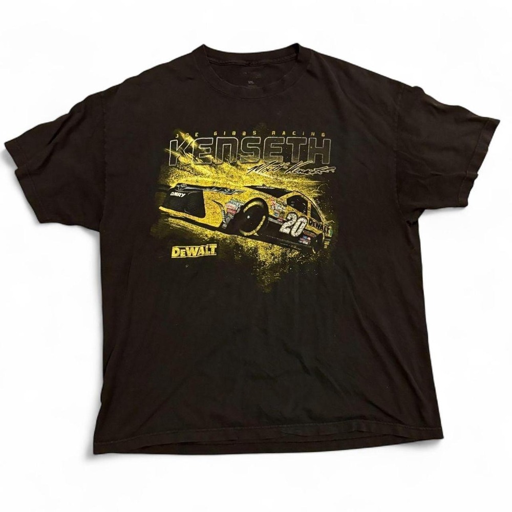 Vintage Matt Kenseth No 20 DeWalt Joe Gibbs Racing NASCAR T-Shirt 2XL Black